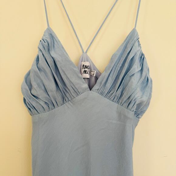 Princess Polly Jessa Mini Powder Blue Spaghetti Straps Womens Dress Small Medium - Picture 4 of 11